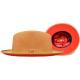 Bruno Capelo Camel / Red Bottom Australian Wool Fedora Dress Hat PR-301.
